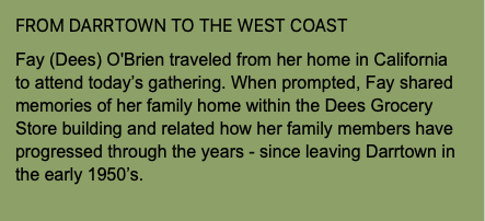 FROM DARRTOWN TO THE WEST COAST
Fay (Dees) O'Brien