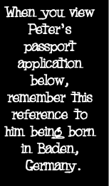 When you view Peter's passport application below,